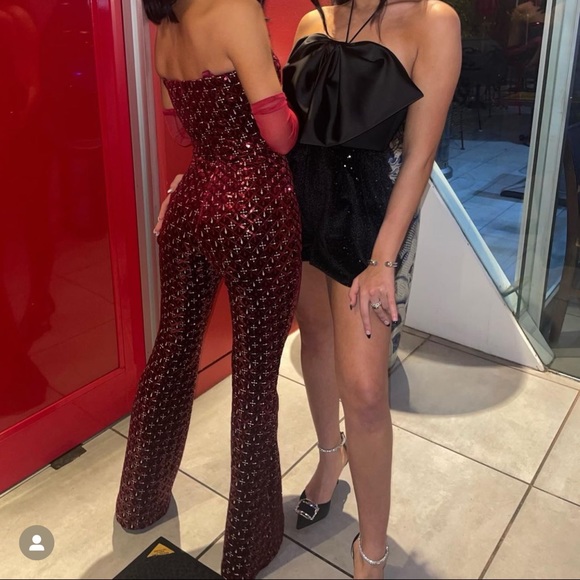 SOLD OUT Nadine Merabi Red Jumpsuit - Picture 4 of 14